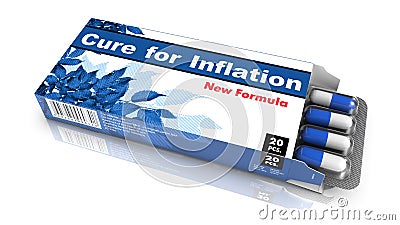 Cure for Inflation - Blister Pack Tablets. Stock Photo