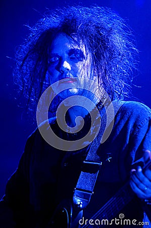 The Cure , Robert Smith during the concert Editorial Stock Photo