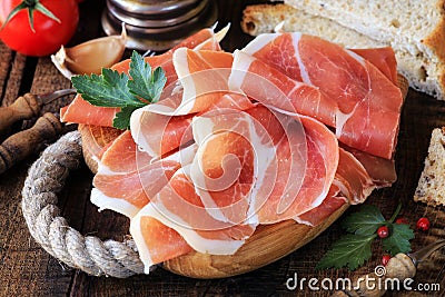 Cured ham Stock Photo