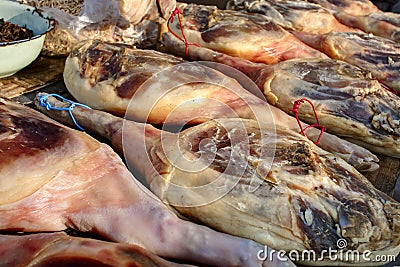 Cured meat Stock Photo