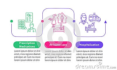 Curing pneumonia vector infographic template Vector Illustration