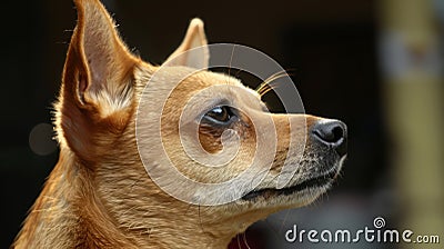 Curious dog close-up. Faithful pet friend Stock Photo