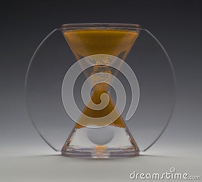 Curious egg timer Plexiglas 60-70s Stock Photo