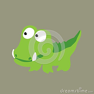 Curious Gator Vector Illustration