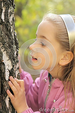 The curious girl Stock Photo