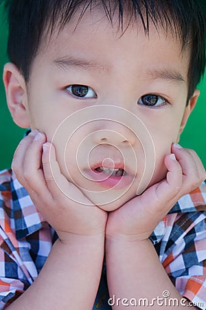 A curious young boy Stock Photo