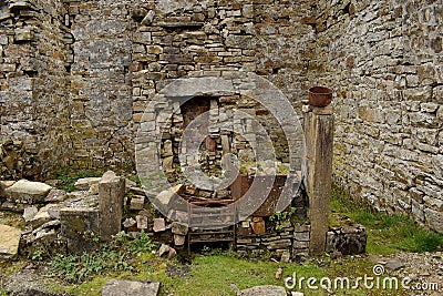 Ruins of Crackpot Hall Yorkshire Dales, England Stock Photo