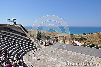 Curium Ancient Theater Kourion Limassol - Cyprus Editorial Stock Photo