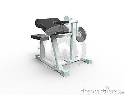 Curl machine. 3d image isolated on white Stock Photo