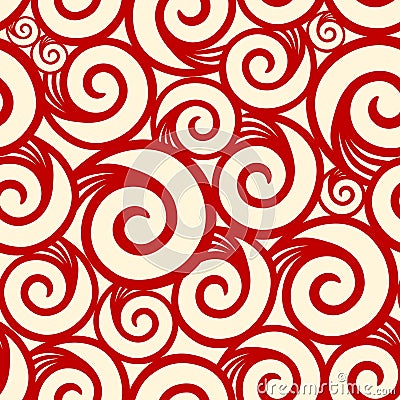 Curl seamless pattern Vector Illustration