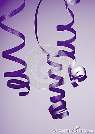Curled Party Streamers Stock Photo