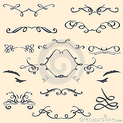 Curlicues vintage ornament vector illustration Vector Illustration