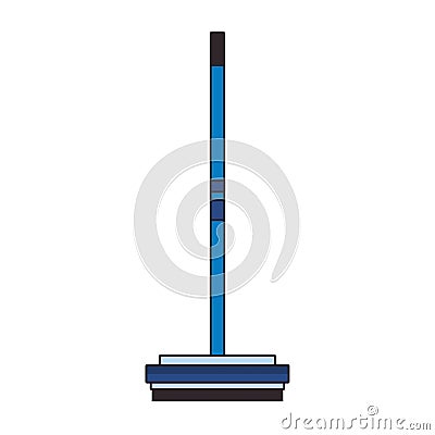 Curling broom extreme sport equipment Vector Illustration