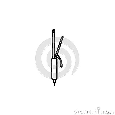 curling irons icon. Element of home appliances for mobile concept and web apps. Thin line icon for website design and development, Stock Photo