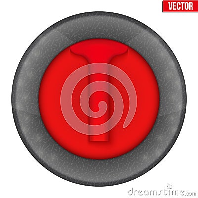 Curling stone equipment Vector Illustration