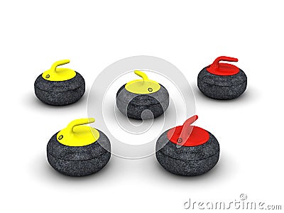 Curling stones Stock Photo