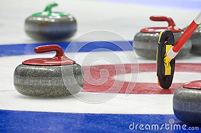 Curling stones Stock Photo