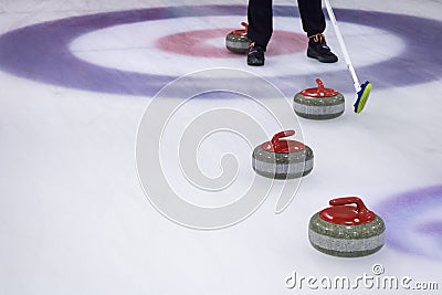 Curling Stones Stock Photo