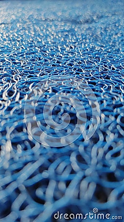 Curly Blue Texture Abstract Stock Photo