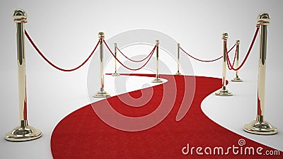 Curly red carpet Stock Photo
