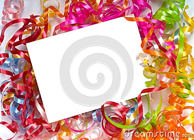Curly ribbon Notecard Stock Photo