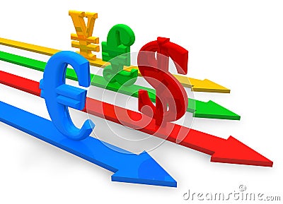 Currencies concept Stock Photo