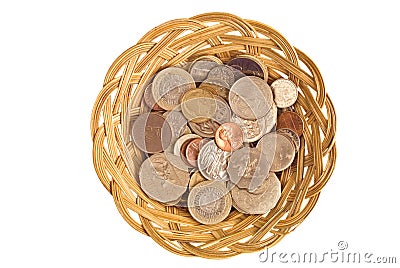 Currency Basket Stock Photo