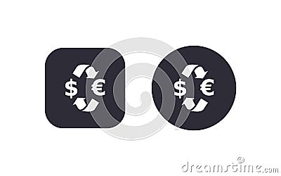 Currency exchange icon button vector illustration scalable vector design Vector Illustration