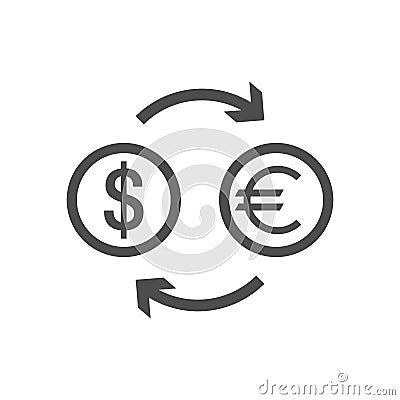 Currency exchange icon Vector Illustration