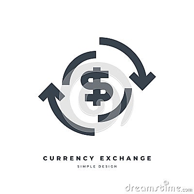 Currency exchange, money convert, money transfer thin line icon. Vector Illustration