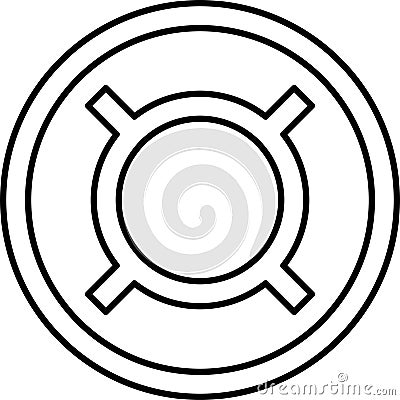 Currency sign coin, a character used to denote an unspecified currency Vector Illustration