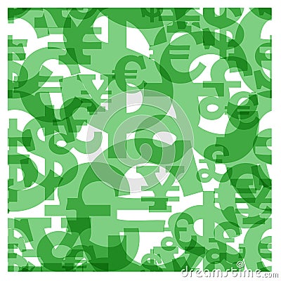 Currency sign seamless Vector Illustration