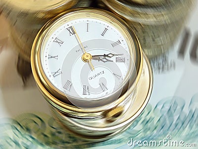 Currency in a spin Stock Photo