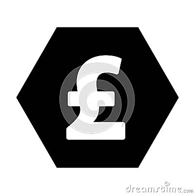 Currency Symbol icon vector Pound sign symbol for business and finance in a flat color glyph pictogram Vector Illustration