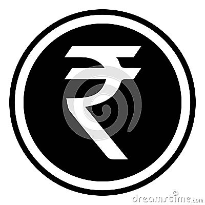 Currency symbol India, Indian rupee vector rupee sign INR Vector Illustration