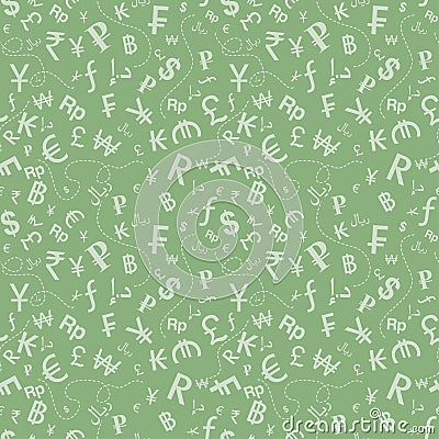 Currency symbols seamless pattern Stock Photo