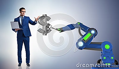 The currency trader using modern technologies Stock Photo