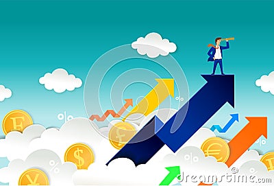 Currency trader vector concept for web banner, website page Vector Illustration