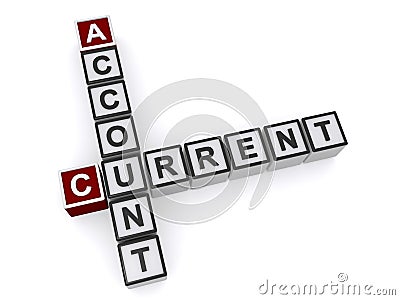 Current account word cubes Stock Photo