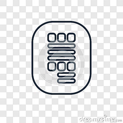 Curriculum concept vector linear icon isolated on transparent ba Vector Illustration