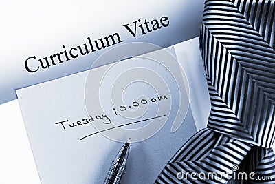 Curriculum Vitae Stock Photo