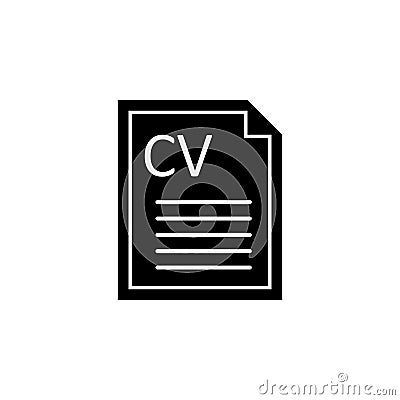 Curriculum vitae, cv icon. Signs and symbols can be used for web, logo, mobile app, UI, UX Vector Illustration