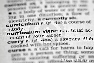 Curriculum vitae Stock Photo