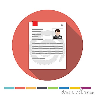 CV icon Vector Illustration