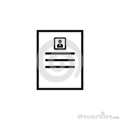 Curriculum vitae icon design template vector isolated Stock Photo