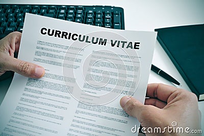 Curriculum vitae Stock Photo