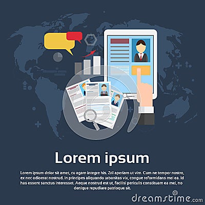 Curriculum Vitae Recruitment Candidate Job Position Business Web Banner Vector Illustration