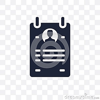 Curriculum vitae transparent icon. Curriculum vitae symbol design from Human resources collection. Simple element vector Vector Illustration