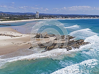 Currumbin Alley surf break Stock Photo