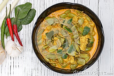 Curry chicken parkia timoriana spicy taste Stock Photo